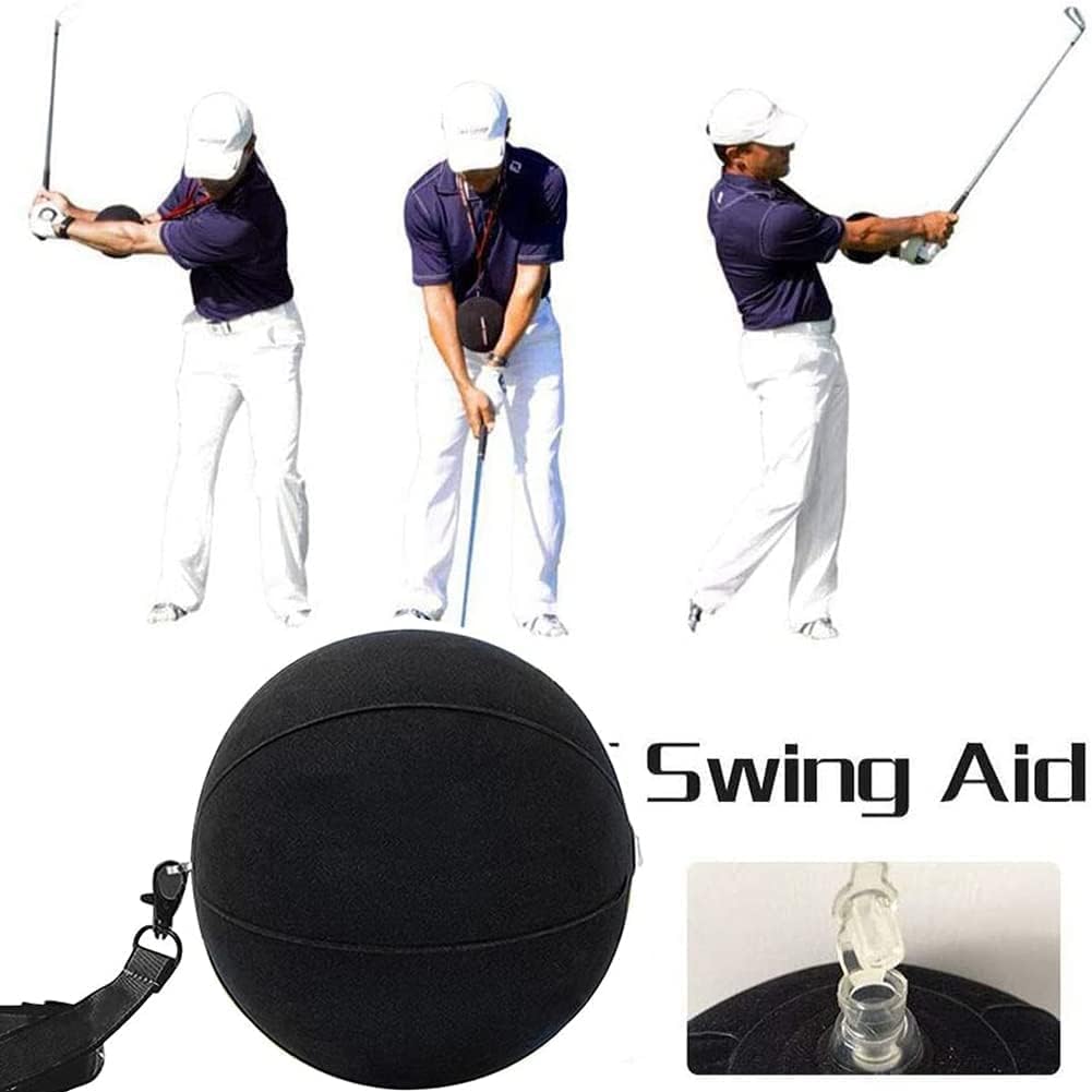 cakefly Golf Smart Ball Golf Impact Ball Golf Swing Trainer Aid Smart Assist Practice Ball Teaching Posture Correction Training Aids Adjustable Intelligent Arm Motion Guide, Golf Gifts for Men, Black