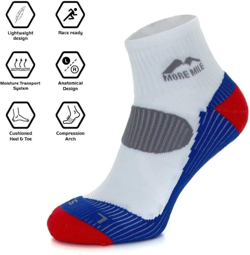 More Mile London (5 Pack) Mens Running Socks