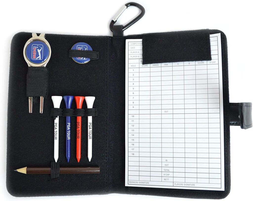 PGA Tour Golf Leather Organiser - Black