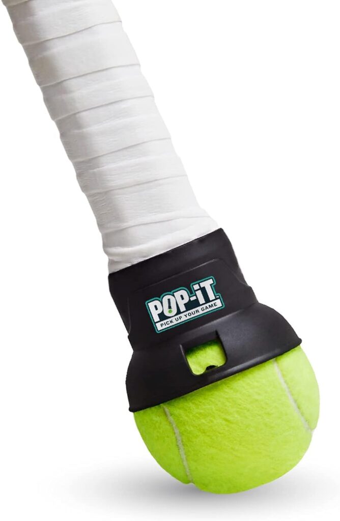 Pop-It, Easy Tennis Ball Pick Up Accessory for Your Racquet