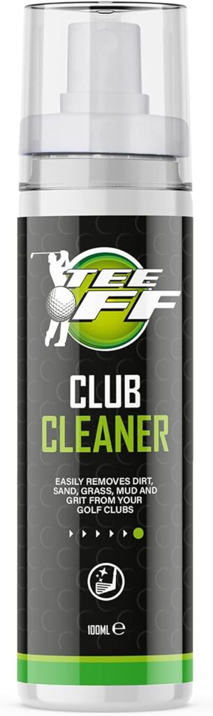 Tee Off Golf Club Cleaner | Use on Irons, Woods, Putters, Grips, Balls, Shoes and Bags, 100ml