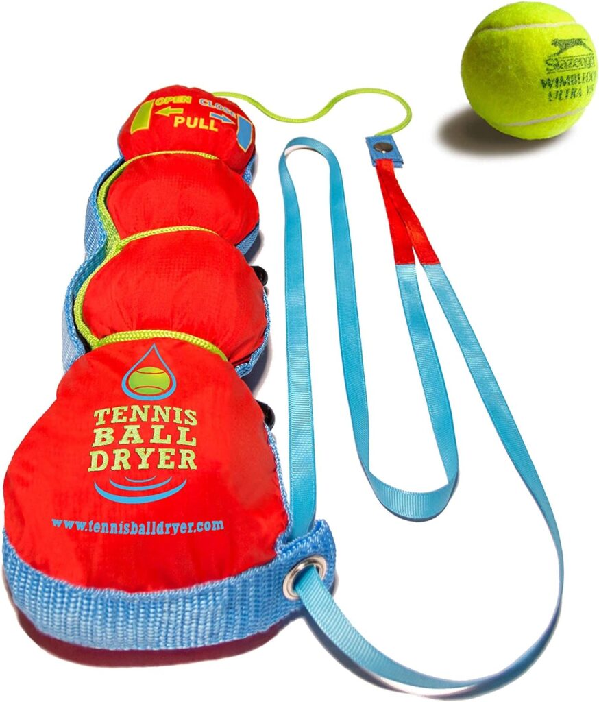 Tennis Ball Dryer - 4-in-1 Tennis Gift/Accessory - Voted Best Tennis Gadget - Includes 4 Great Features in 1. The perfect Tennis Gift for any player.