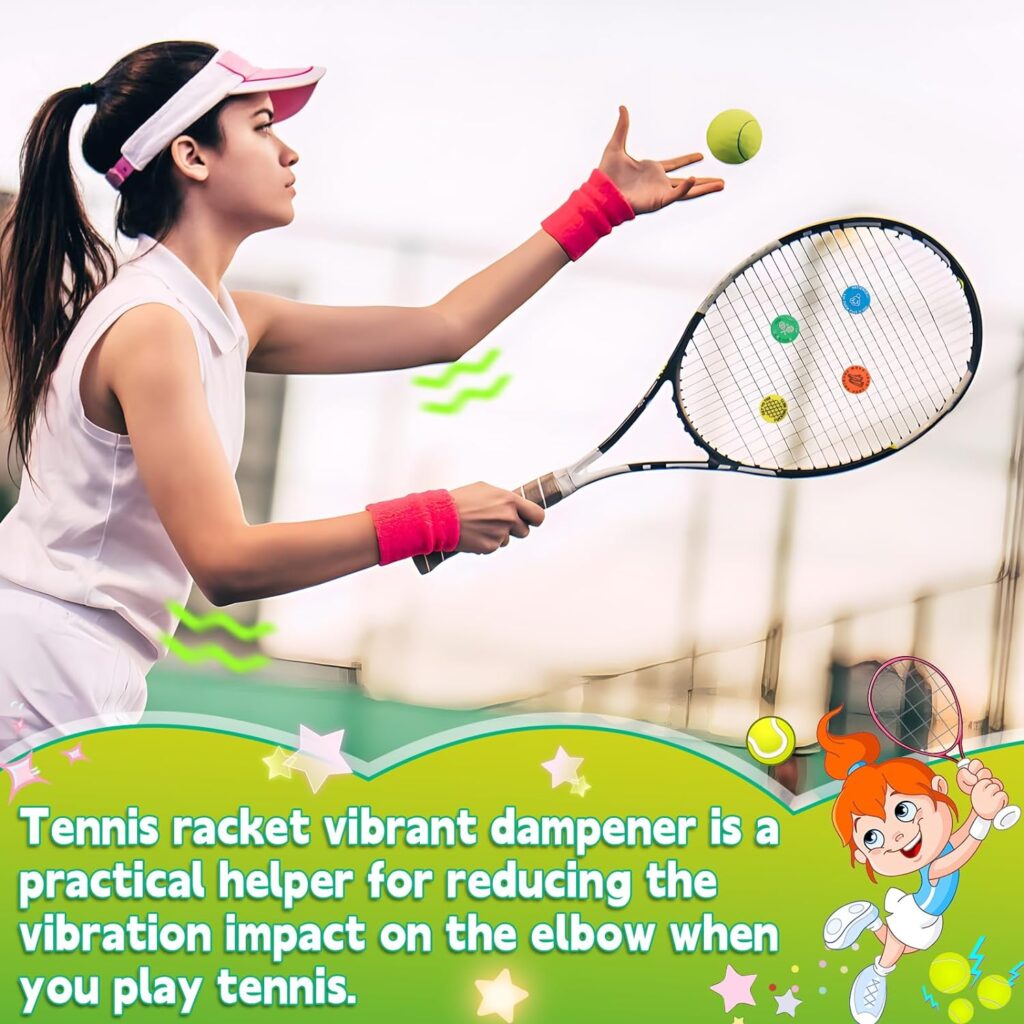 xinrongda 4PCS Tennis Damper, Tennis Equipment, Funny Tennis Racket Damper Shock Absorber, Unique Tennis Vibration Dampener Gift