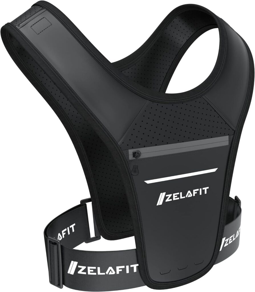 ZelaFit® Running Phone Holder Vest | Waterproof Phone Pouch | Key Holder | Reflective Running Vest | Adjustable Waistband | 2 Shoulder Pockets | Lightweight - Men Women