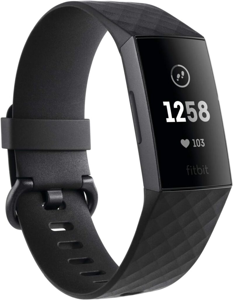 Fitbit Charge 3 Advanced Fitness Tracker with Heart Rate, Swim Tracking 7 Day Battery - Graphite/Black, One Size