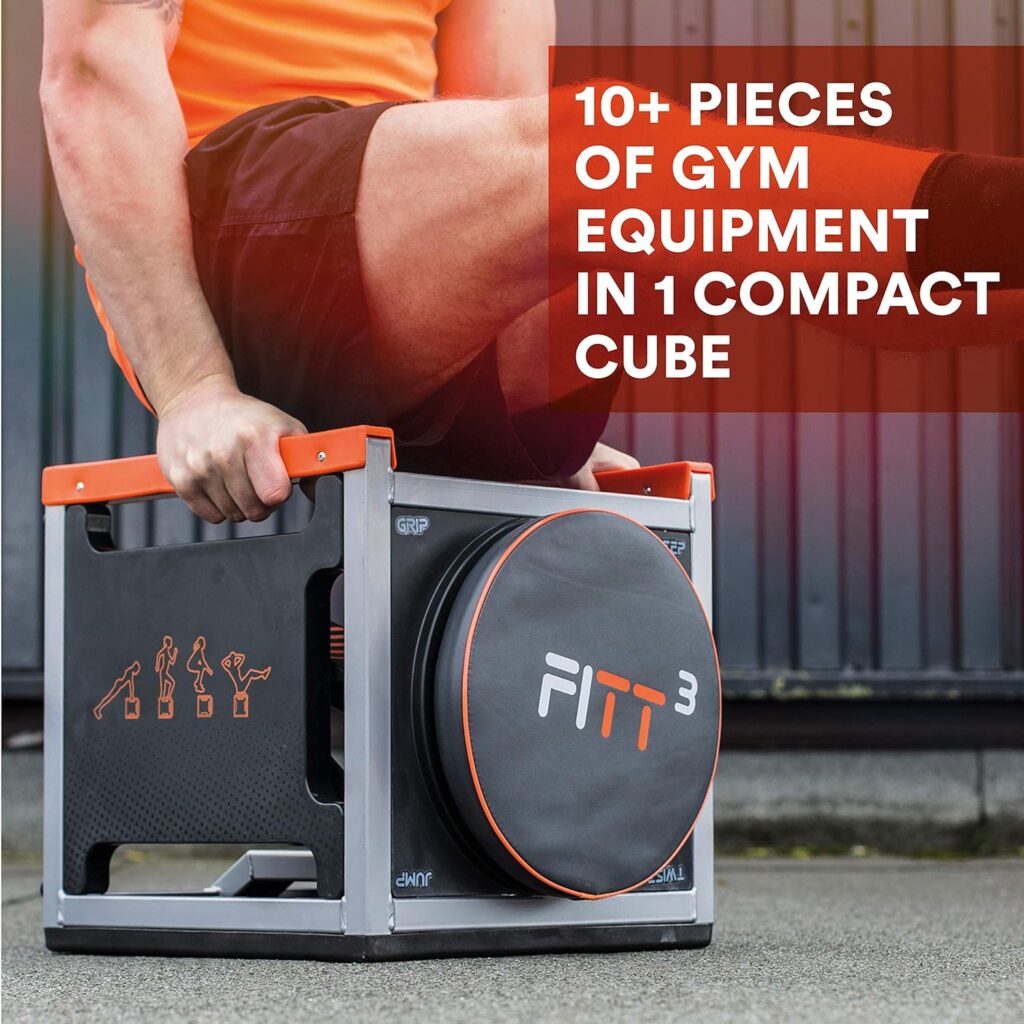 FITT Cube by New Image - Unique, Multi-functional, Total Body HIIT Workout, Fitness Training Tool (As Seen on High Street TV)