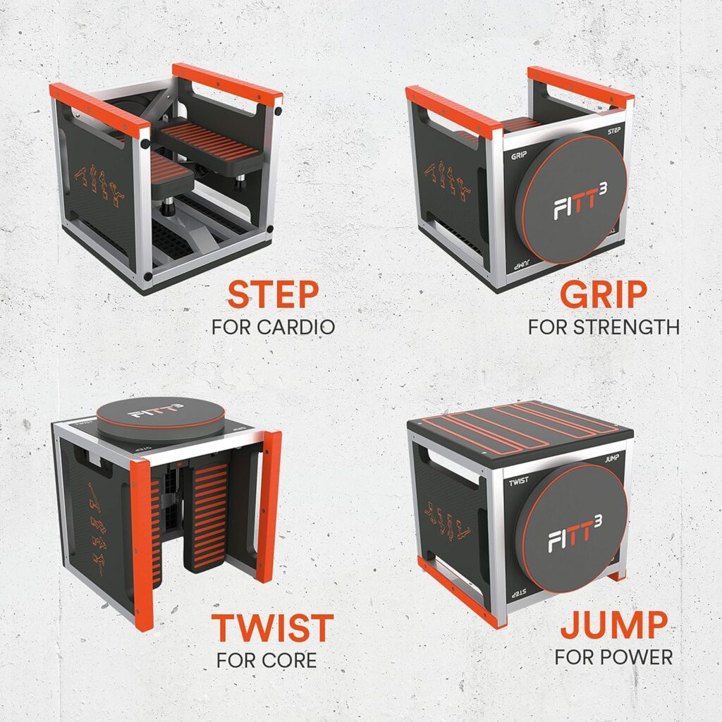 FITT Cube by New Image - Unique, Multi-functional, Total Body HIIT Workout, Fitness Training Tool (As Seen on High Street TV)