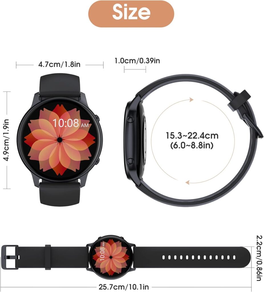 Smart Watches for Women, 1.32 Touch Display Fitness Tracker Watch with Female Health Tracking/Spo2/Heart Rate/Sleep Monitor/IP68 Waterproof Outdoor Sports Step Counter Watches for Android iPhone