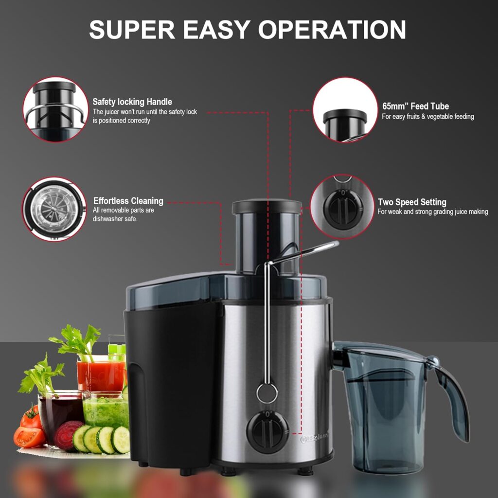 Belaco Juicer Making machine whole fruit and vegetable Juice Extractor strong housing 500W