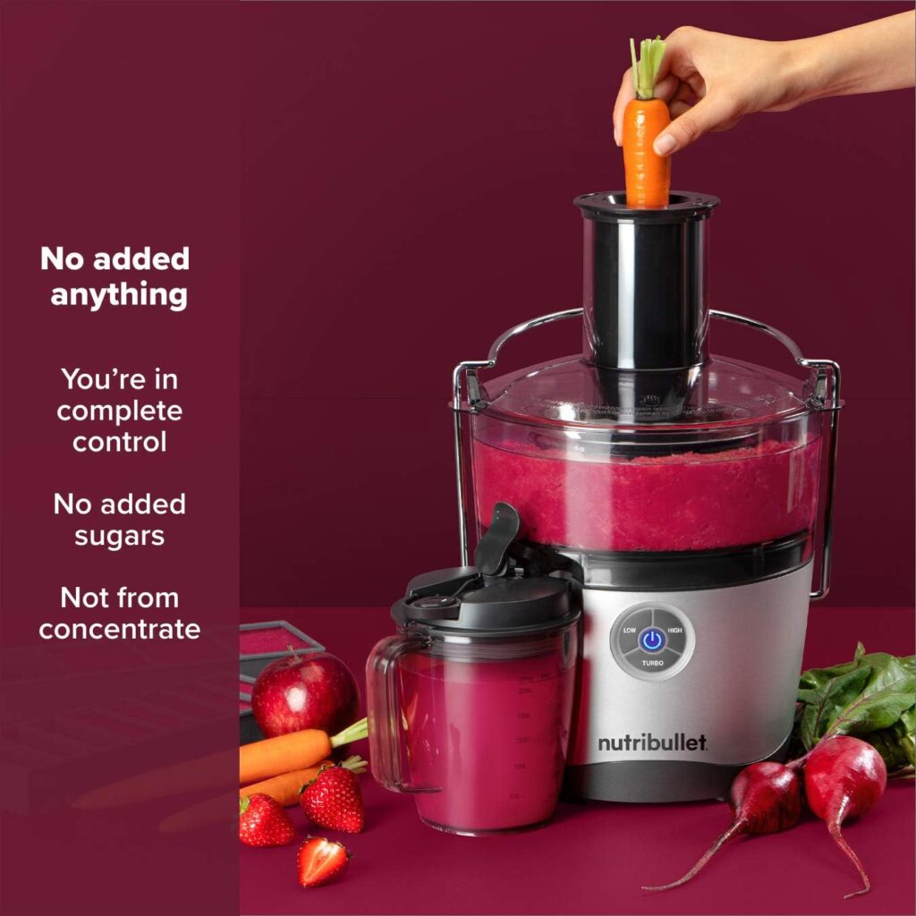 Nutribullet NBJ-200 Juicer Pro Compact 2 Litre Pulp Basin 1000 W Black, Silver