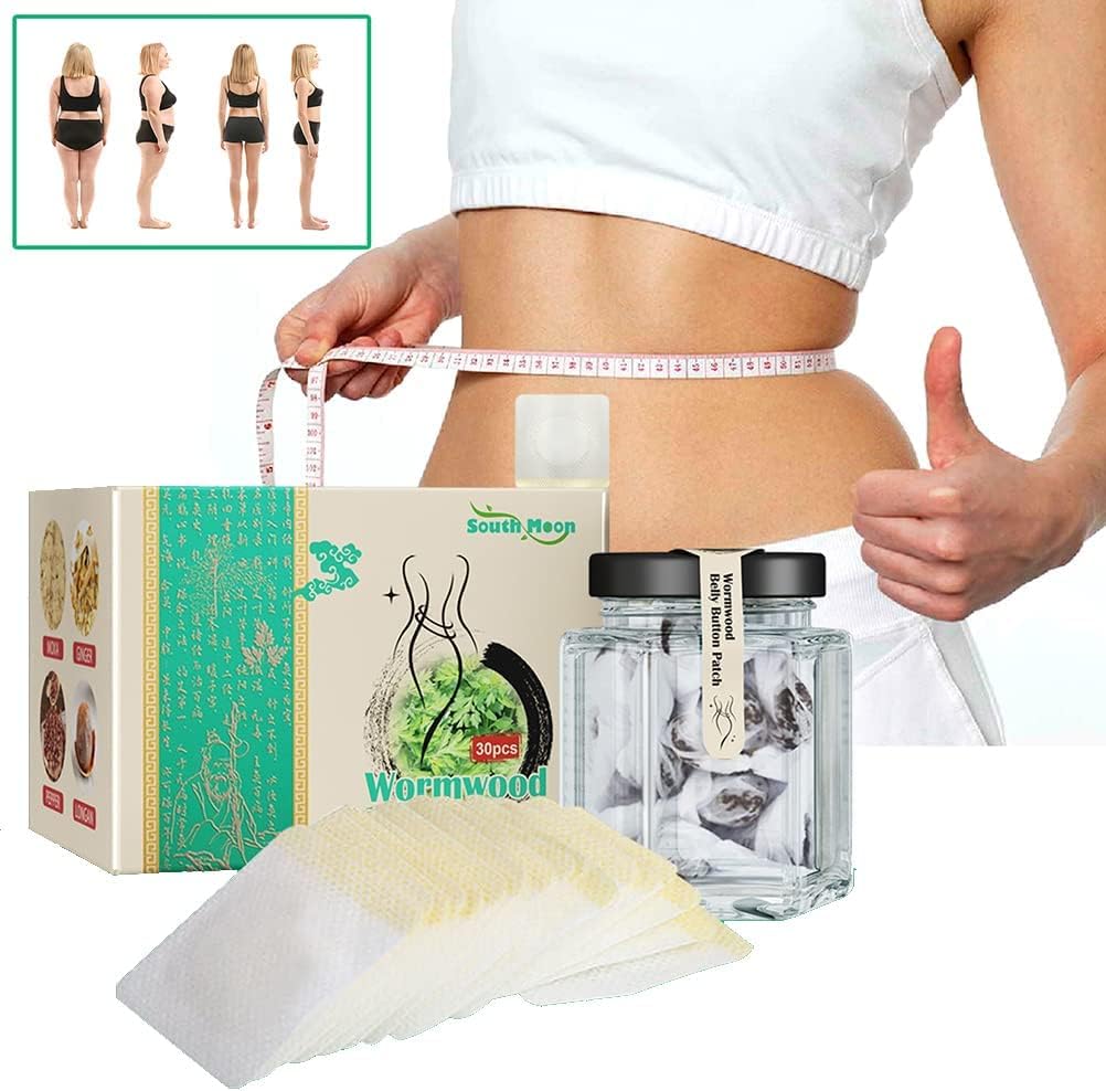 Oyria 30 Pcs Detox Slimming Belly Pellet Wormwood Navel Sticker Detox Slimming Patch Lose Weight Chinese Herbal Belly Sticker Slimming Slimmer Weight Loss