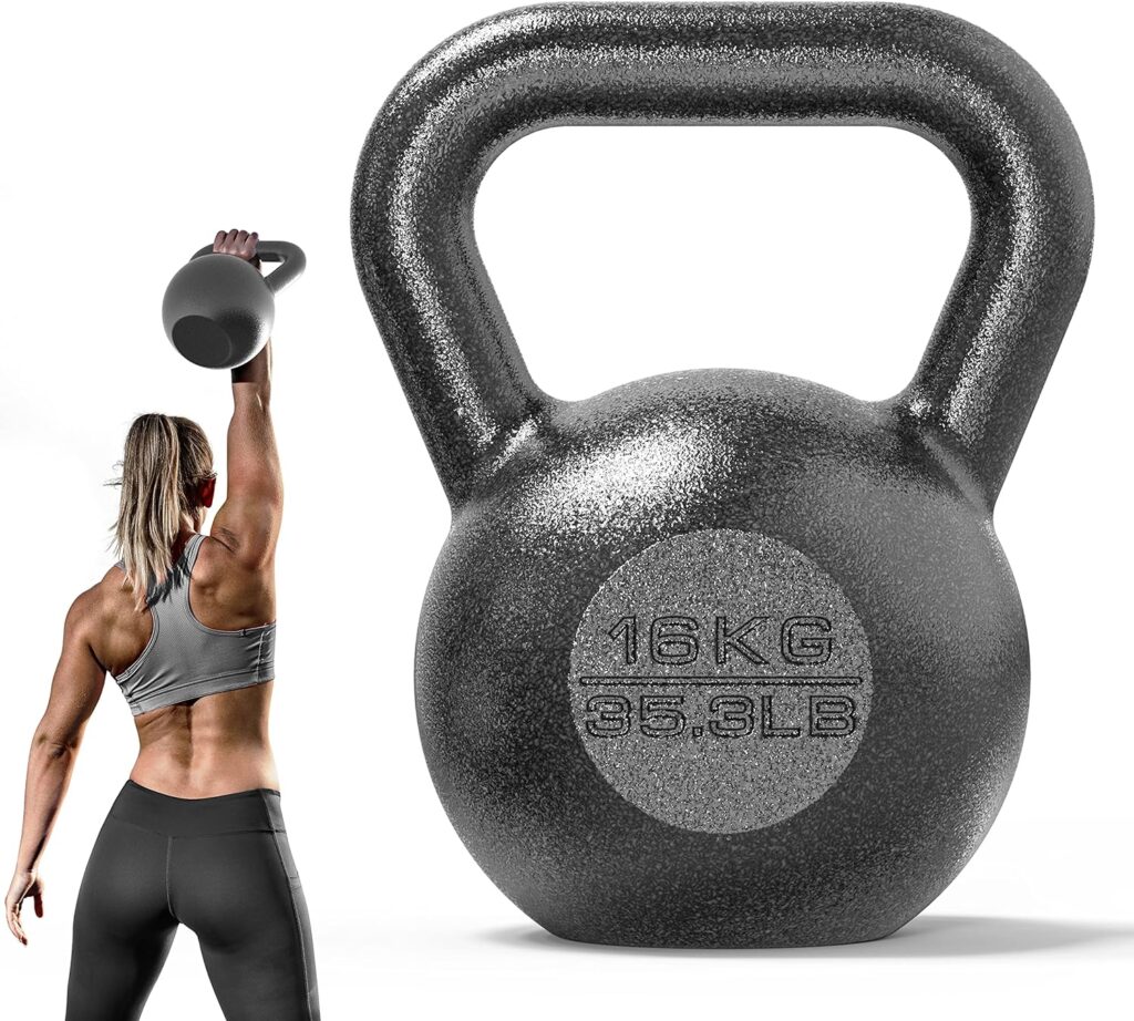 PROIRON Cast Iron/Neoprene Coated kettlebell Weight for Home Gym Fitness Weight Training (4KG-24KG)